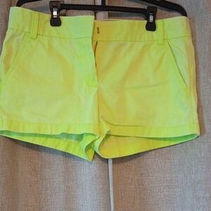 J. Crew Factory Neon Lime Women’s Chino Shorts